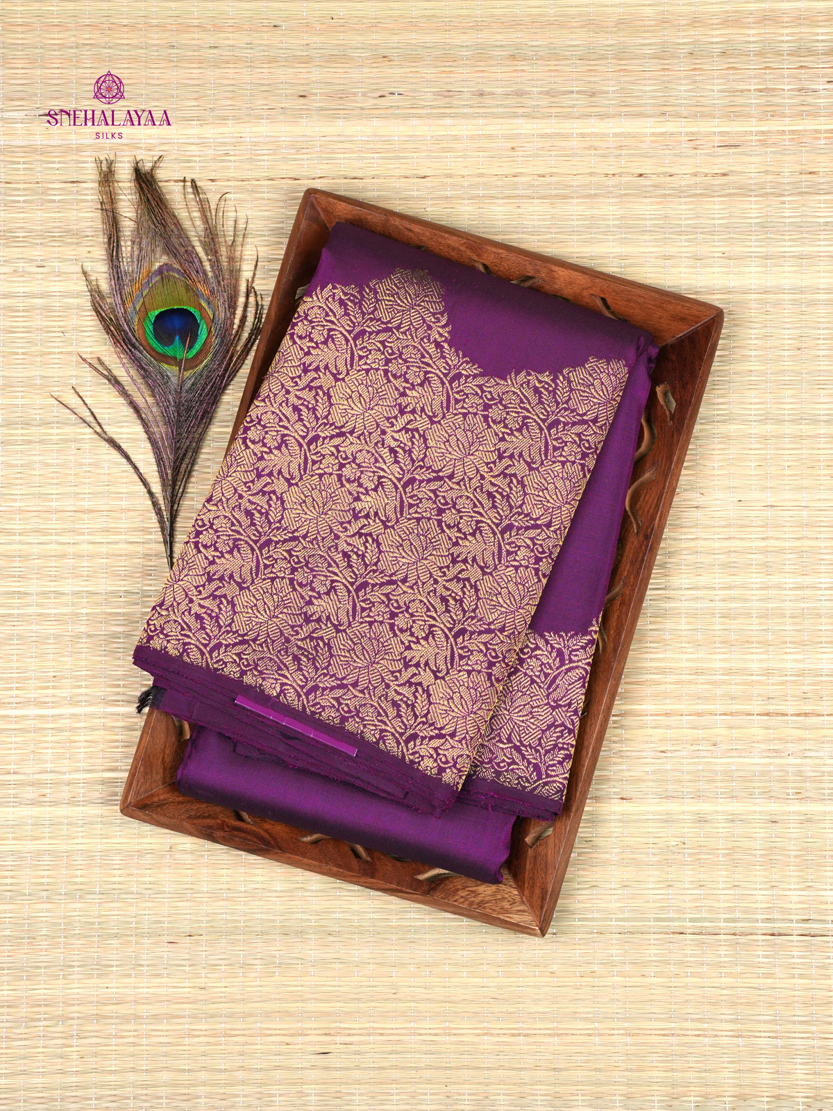 Purple Kanjivaram Silk Saree