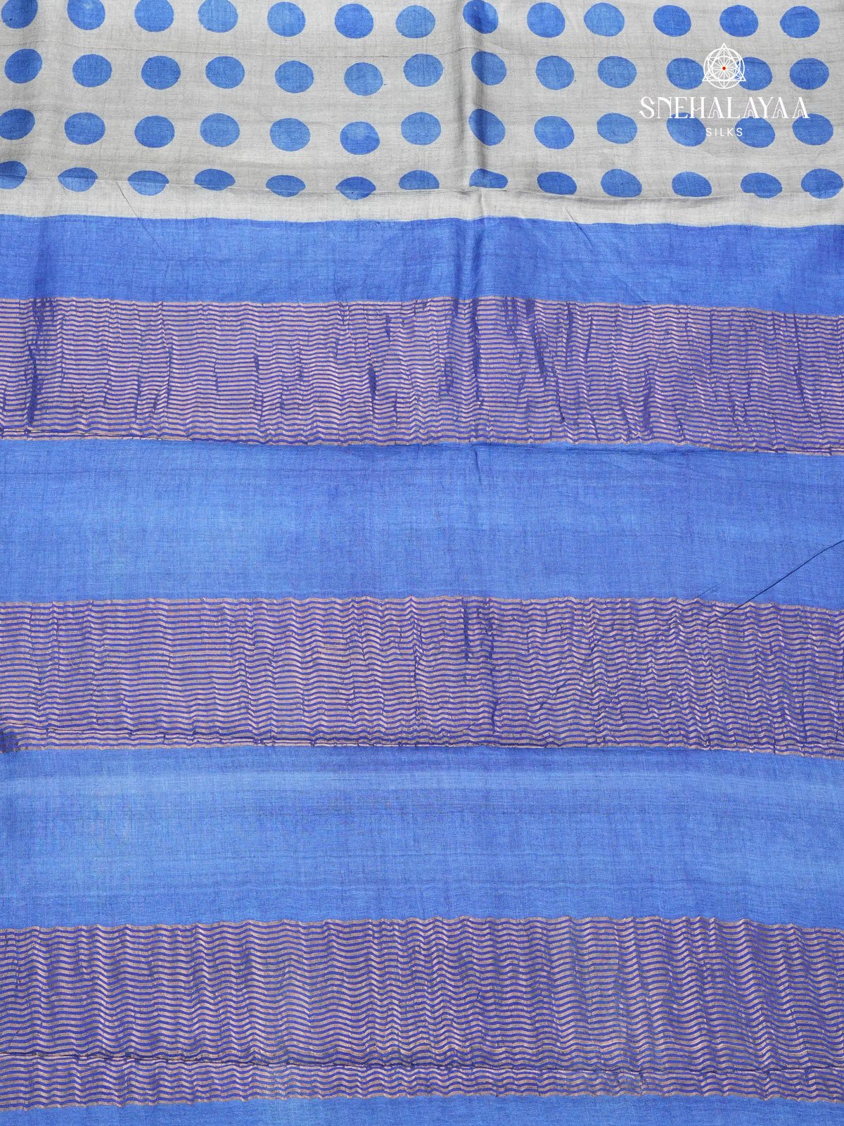 Grey Tussar Silk Saree