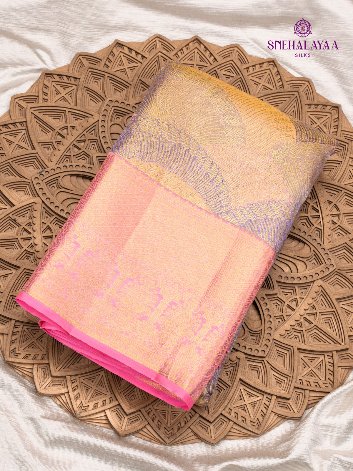 Peach Kanjivaram Silk Saree
