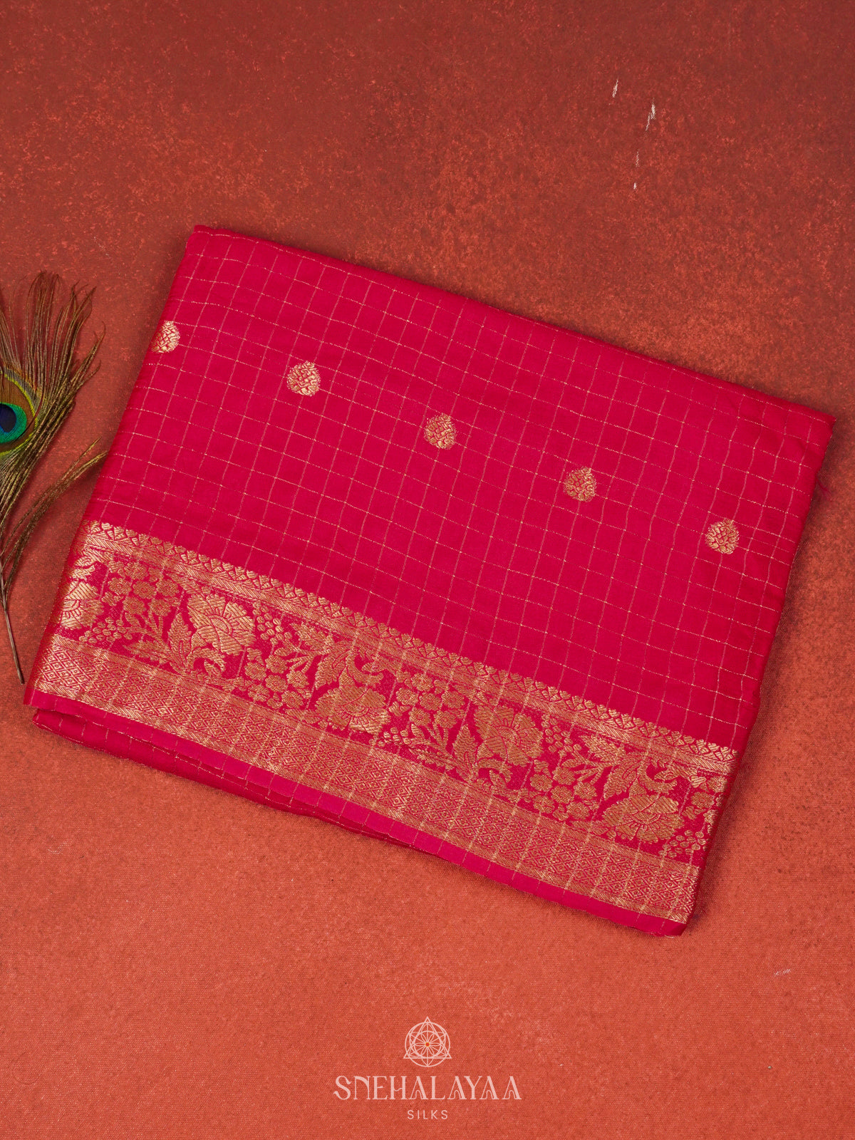Rani Pink Banaras Silk Saree