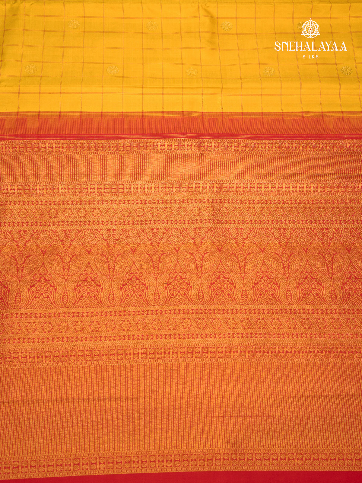 Yellow Kanjivaram Silk Saree