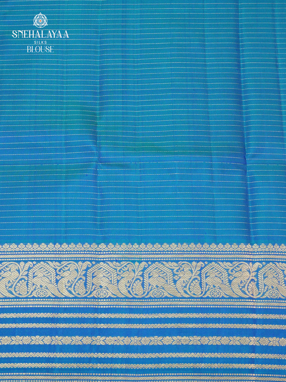 Ink Blue Kanjivaram Silk Saree