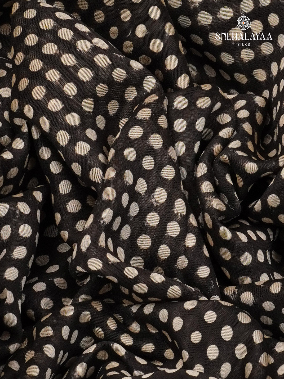 Black Chanderi Saree