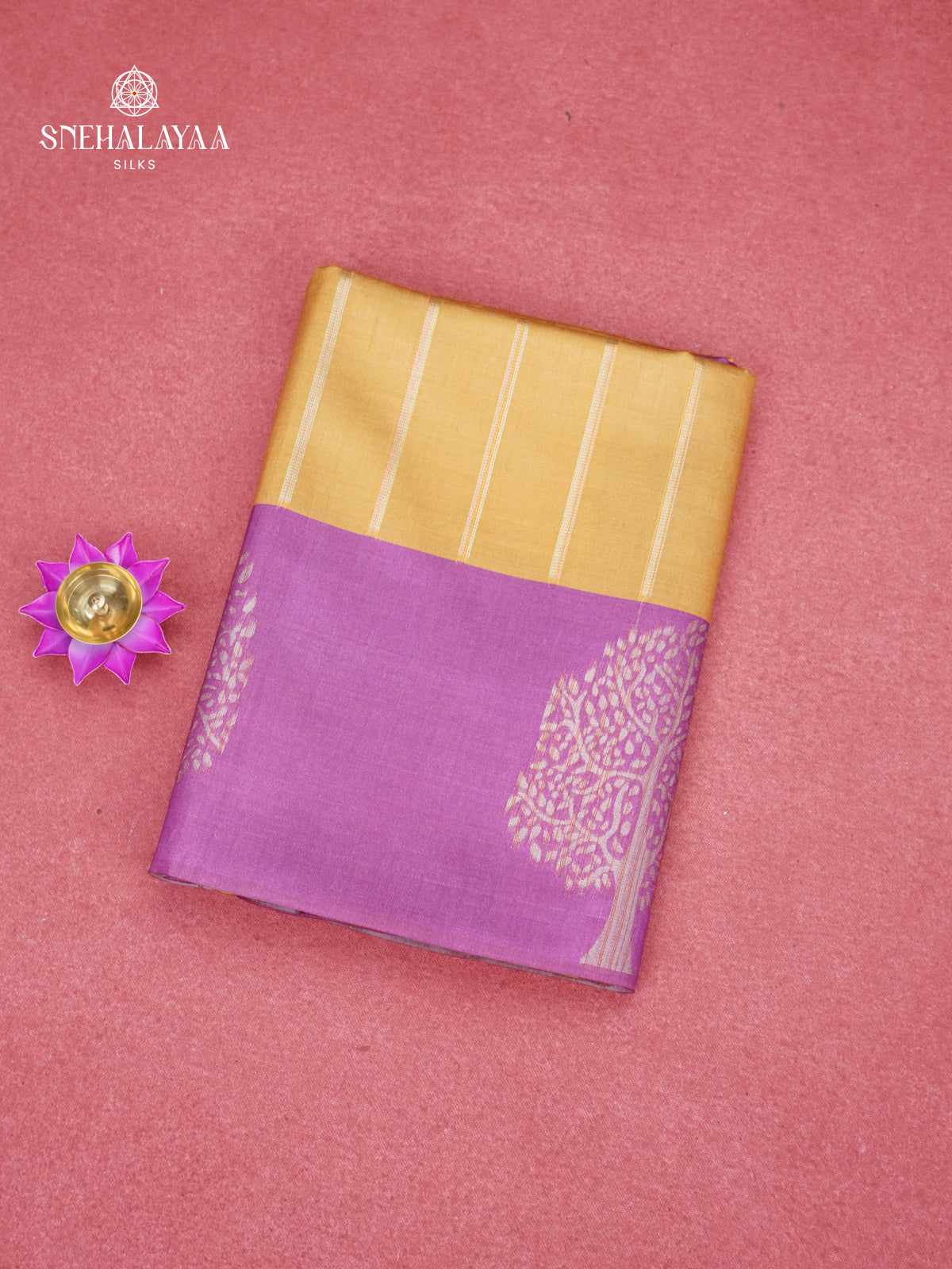Orange Jute Saree