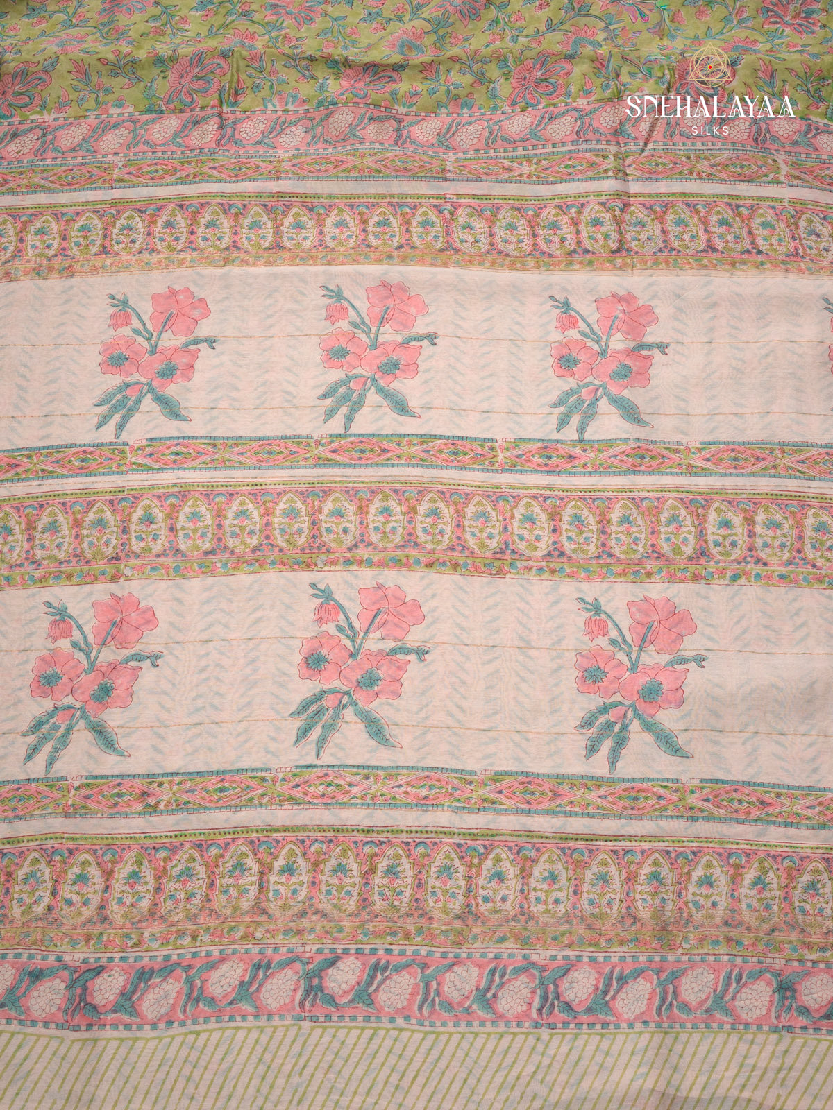 Green Chanderi Saree