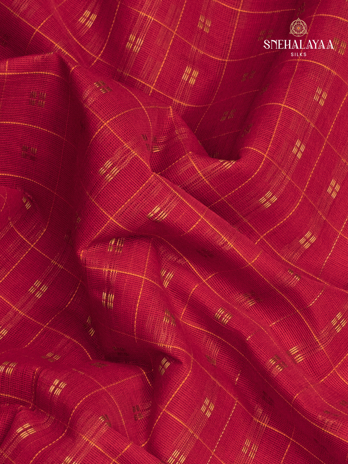 Red Kanchi Cotton Saree
