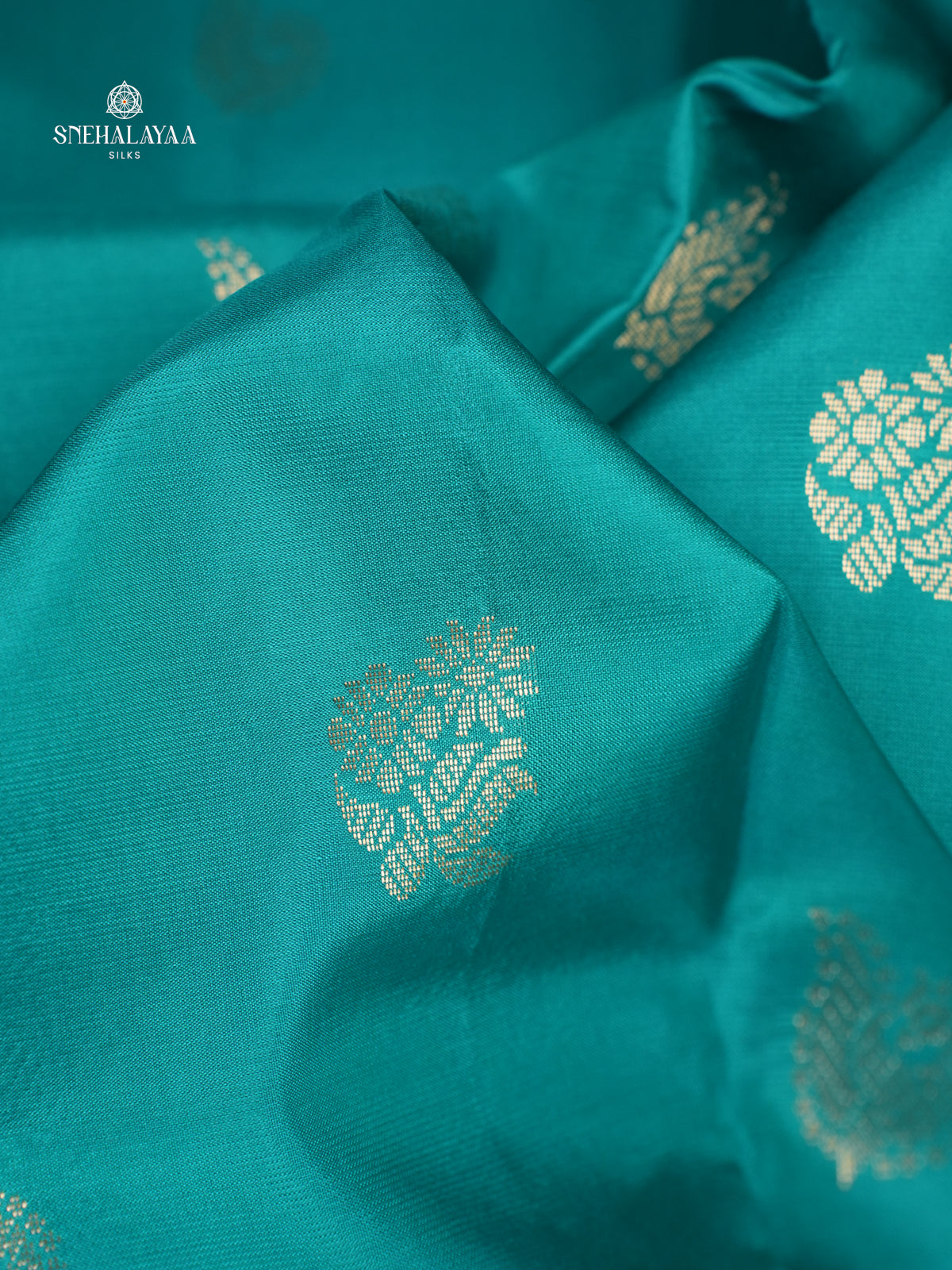 Peacock Blue Kanjivaram Silk Saree