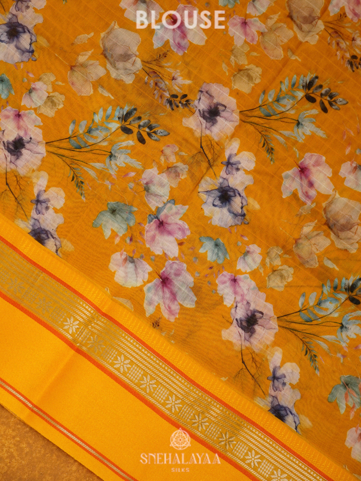 Mango Yellow Chanderi Saree