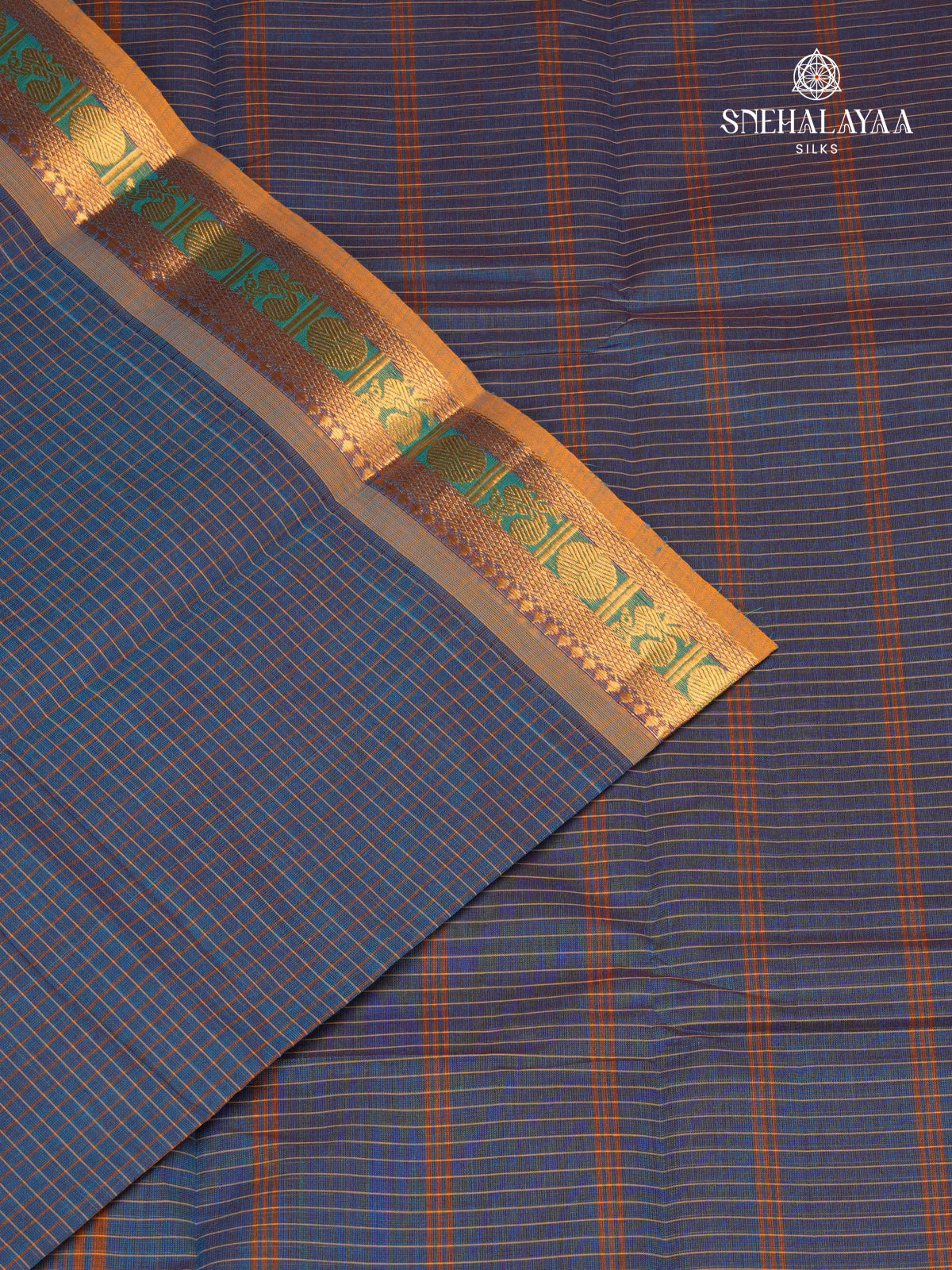 Blue Kanchi Cotton Saree