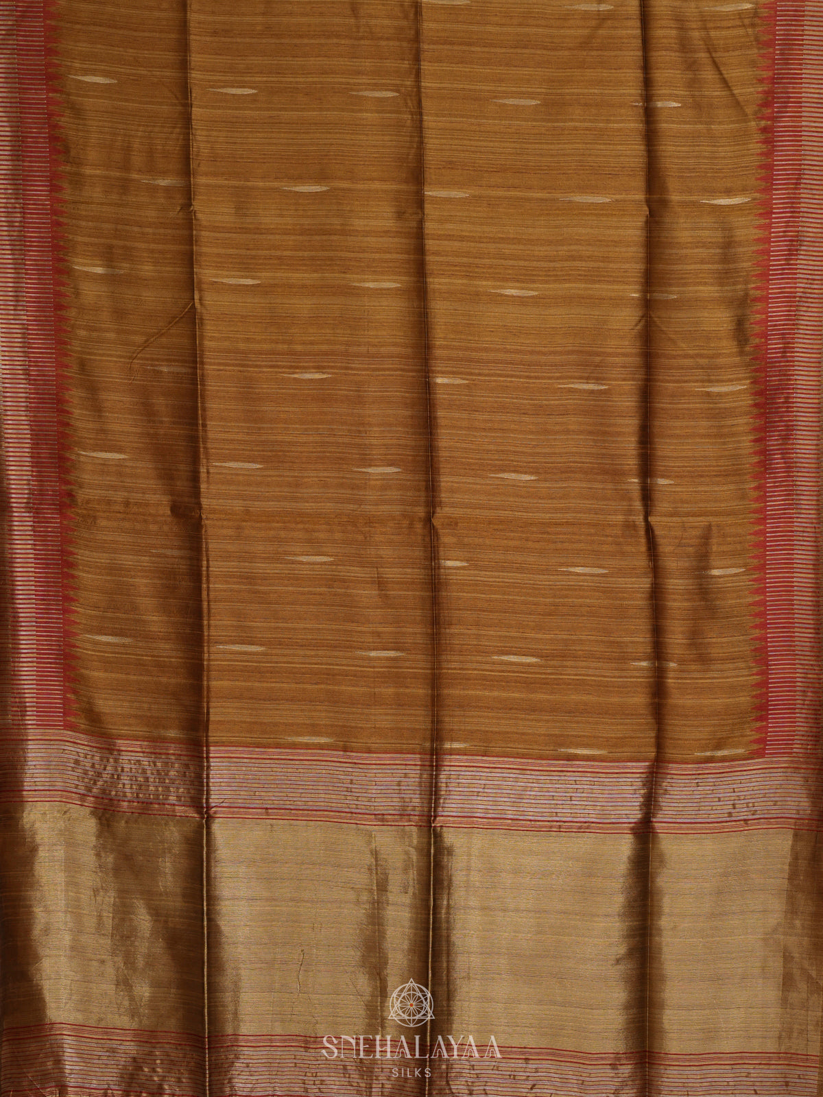 Mustard Munga Tussar Saree
