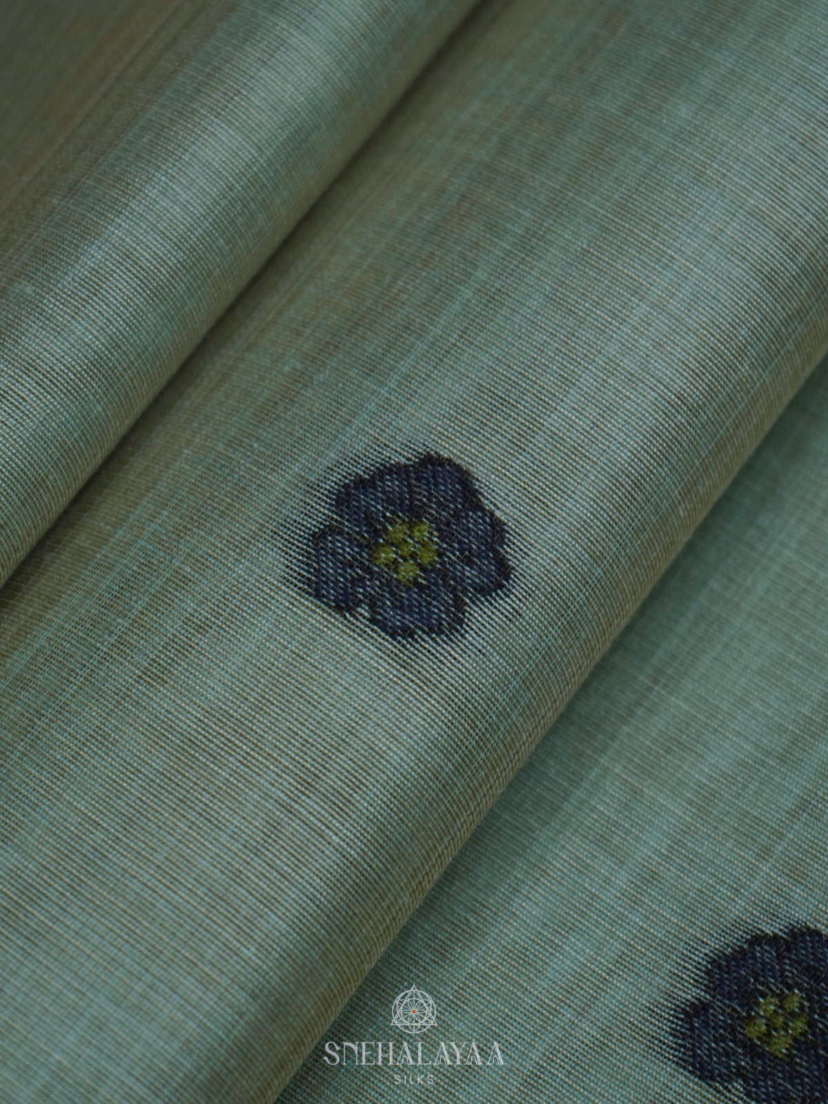 Blue Munga Cotton Saree