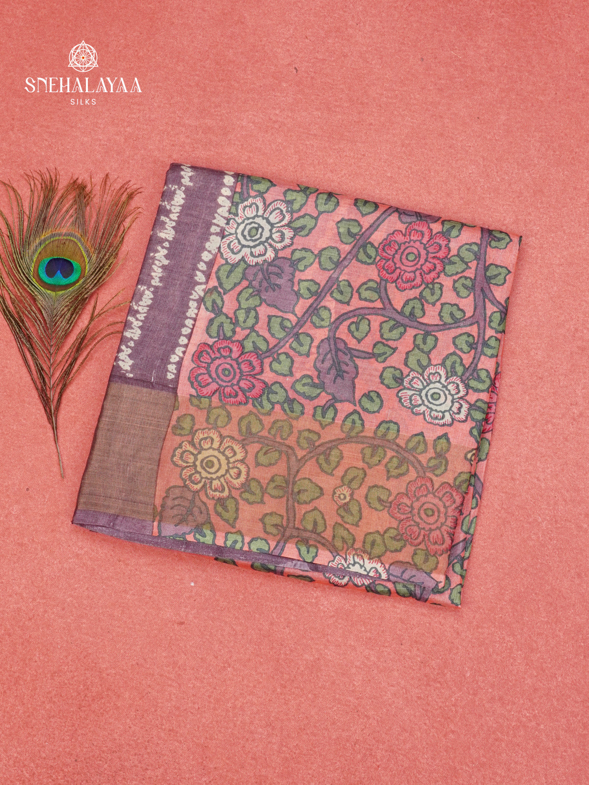 Brown Tussar Saree