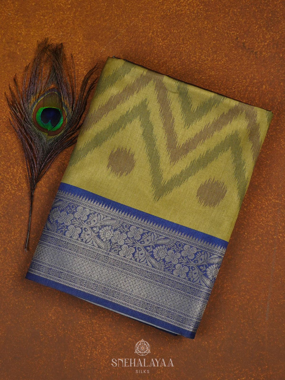 Lime Green Jute Saree