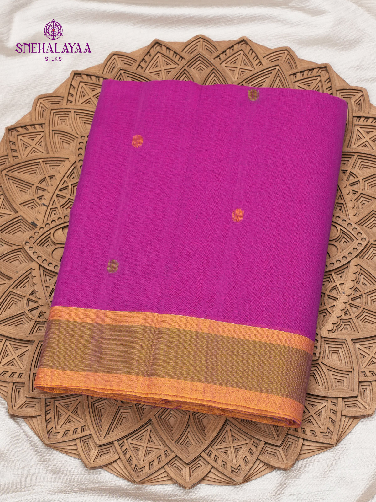 Violet Khadi Cotton Saree