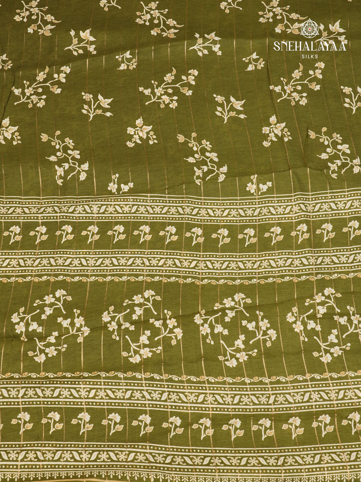 Olive Green Dola Silk Saree