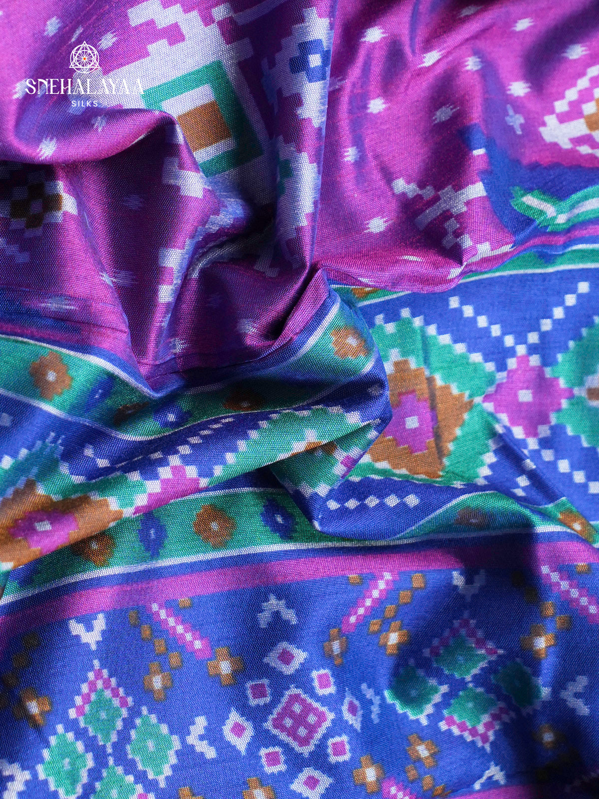 Violet Ikat Saree