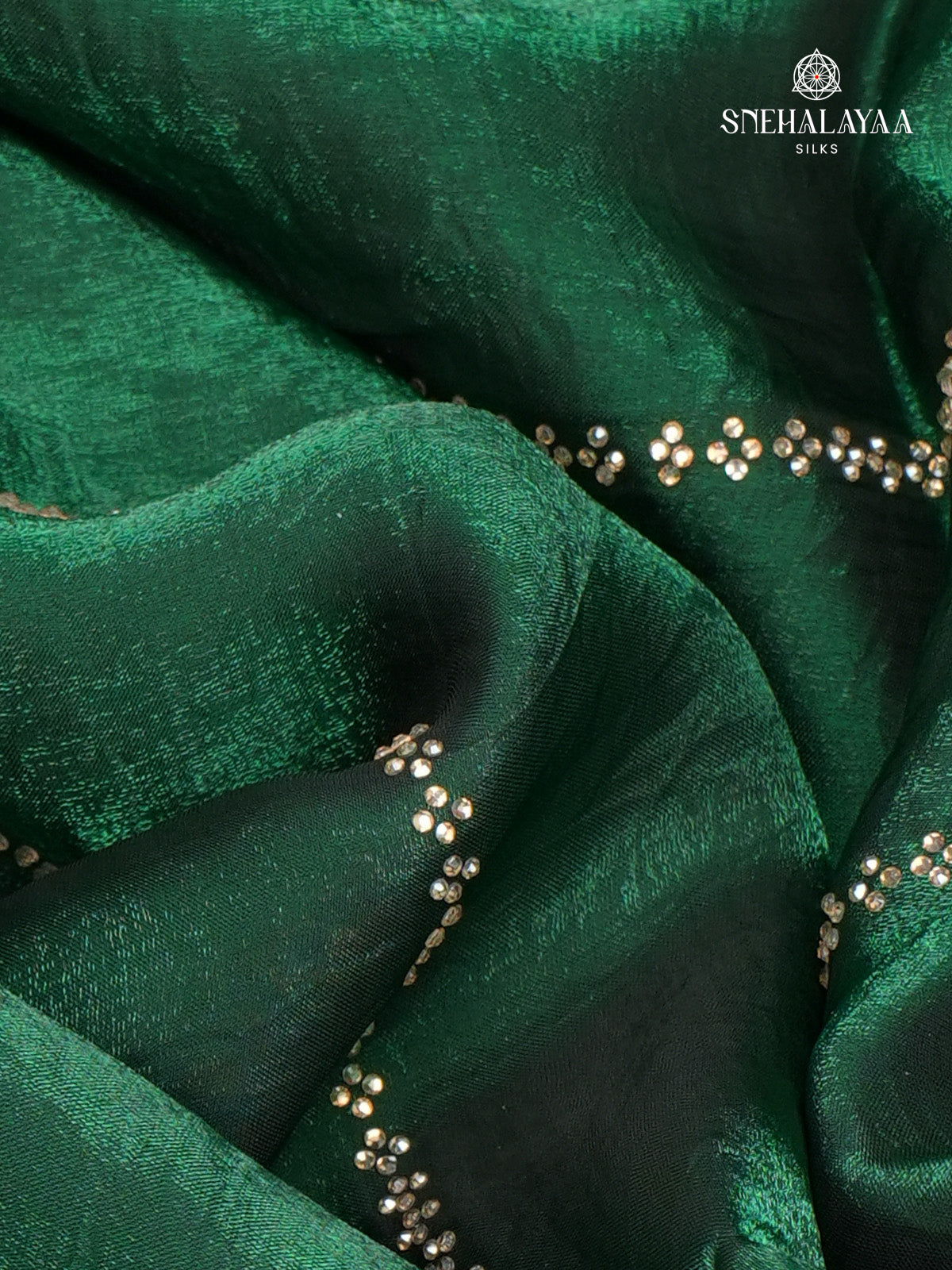 Forest Green Designer Saree