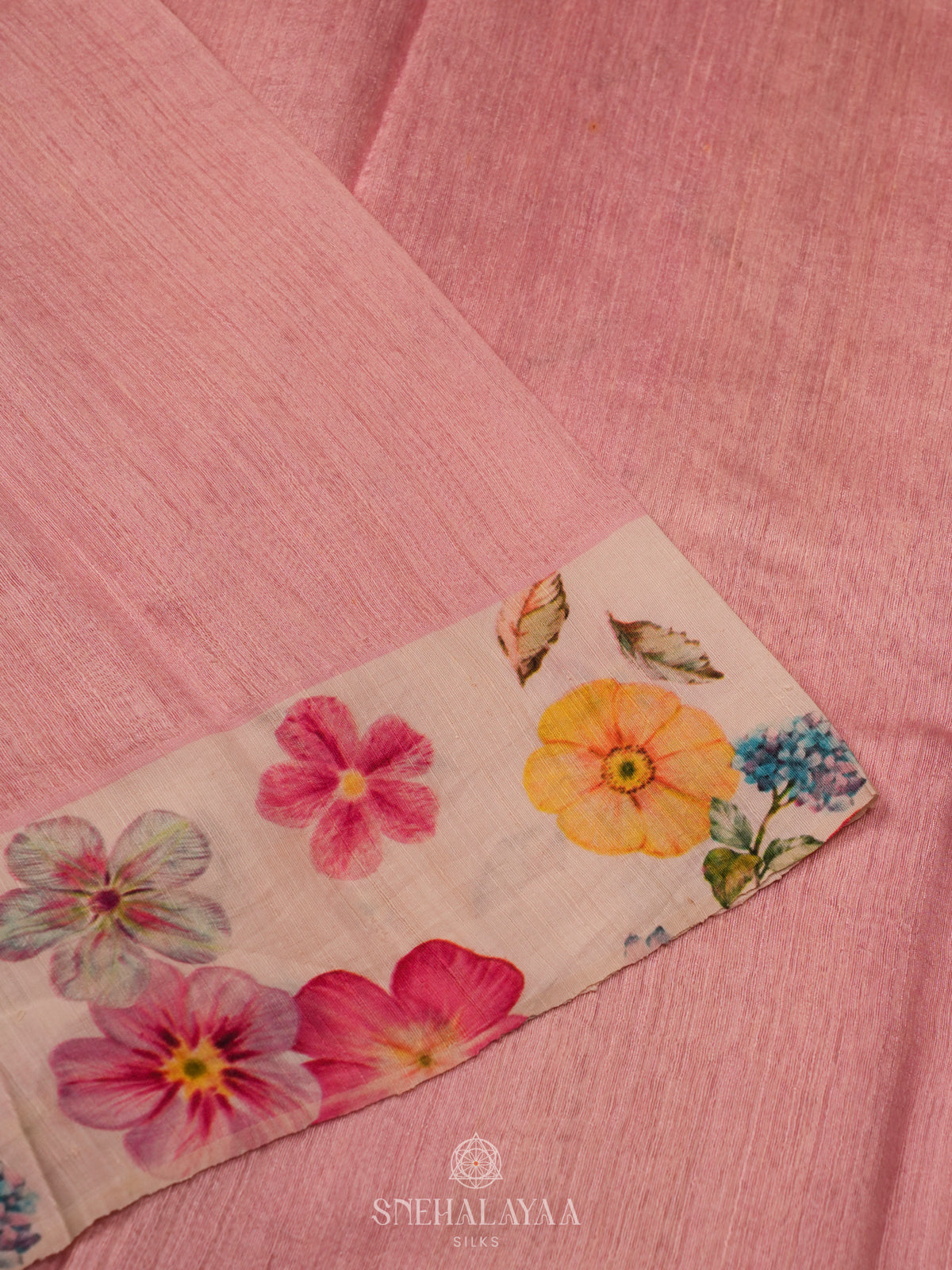 Pale Pink Matka Jute Saree