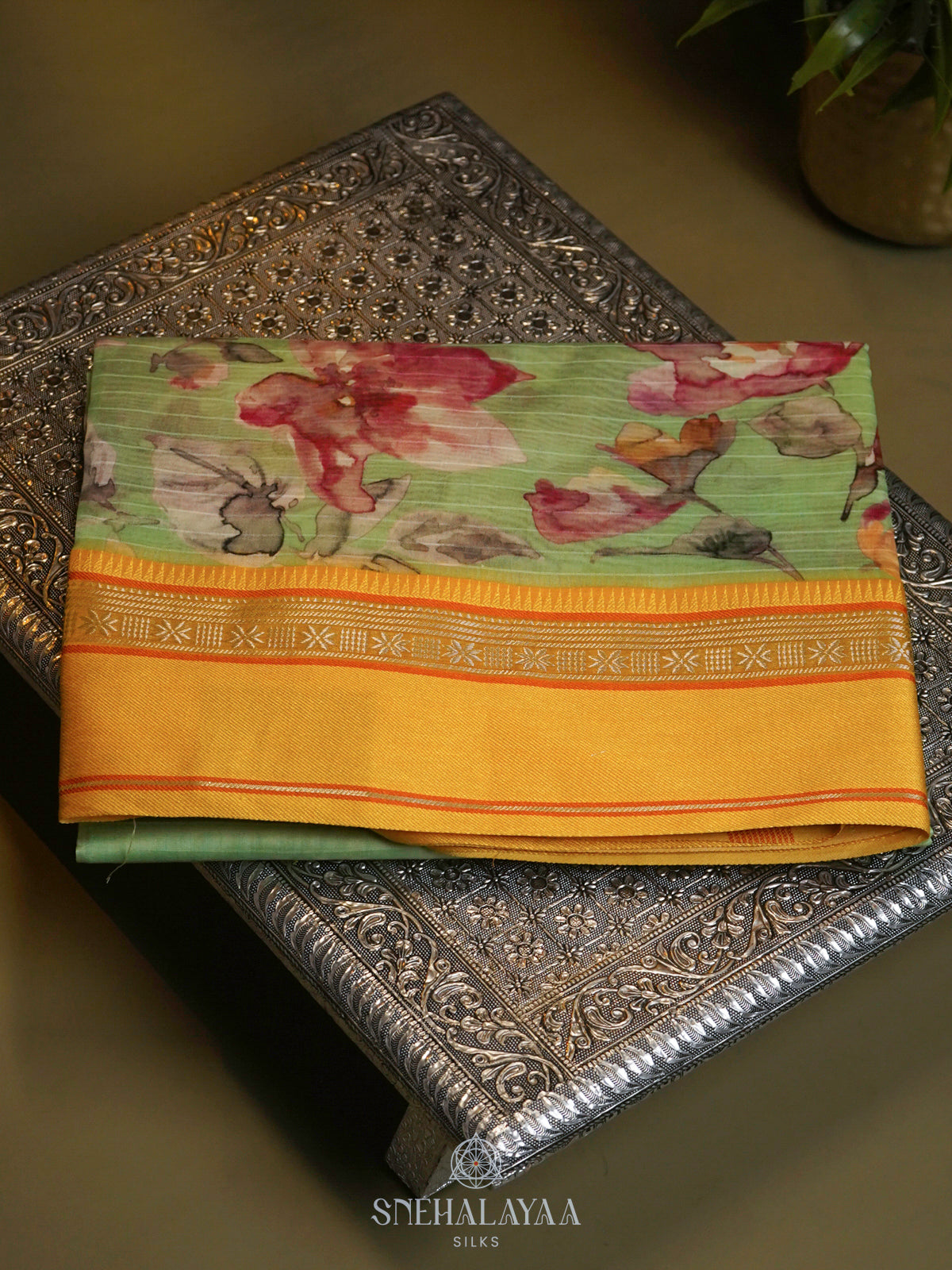 Green Chanderi Saree