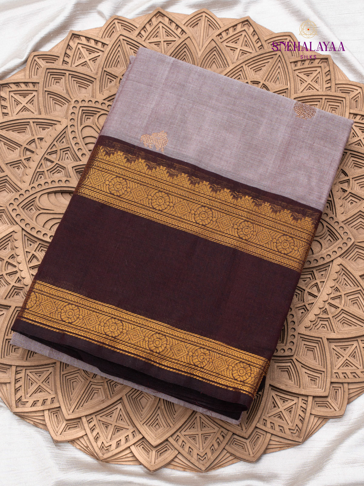 Light Grey Kanchi Cotton Saree