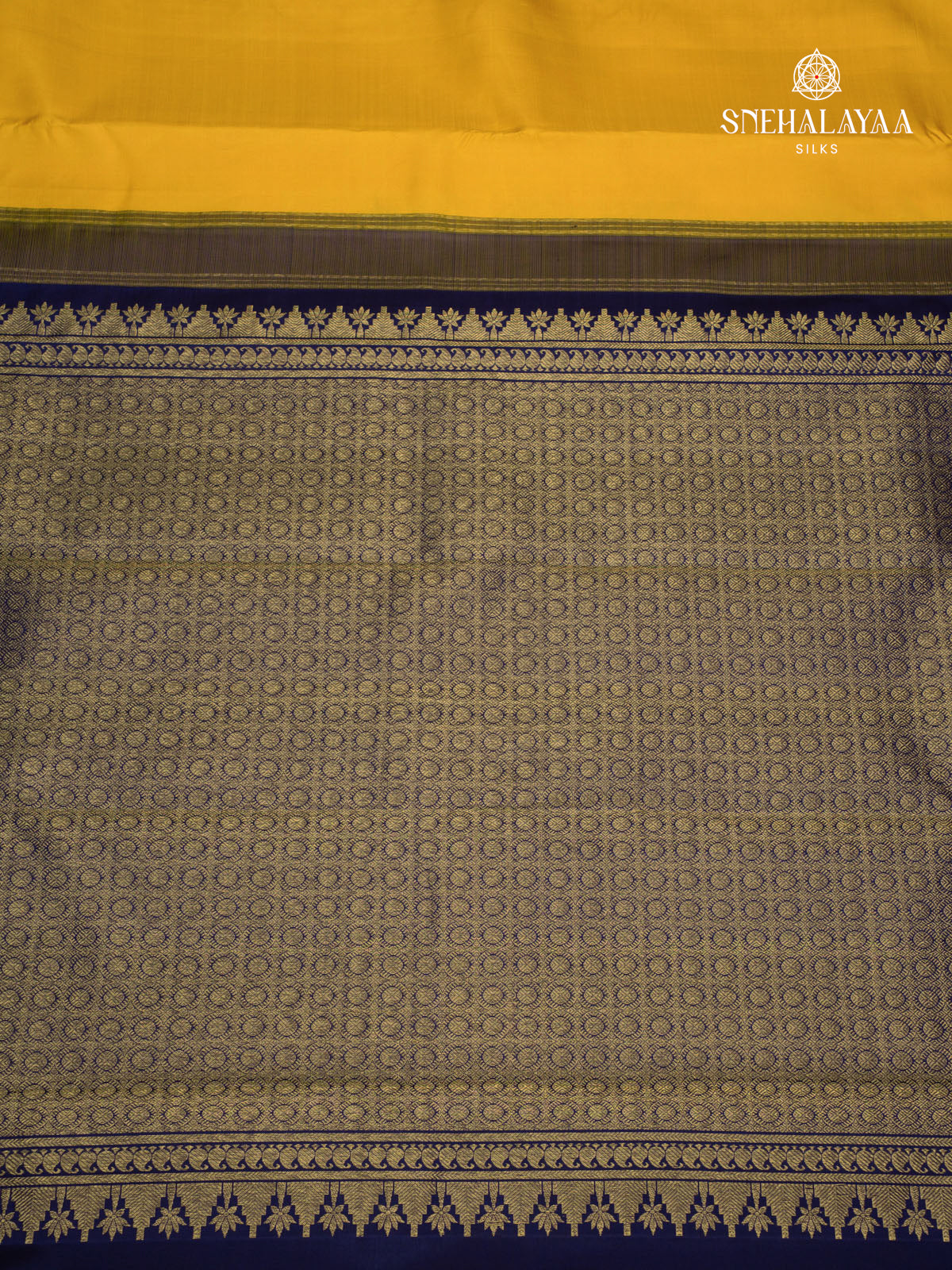 Yellow Temple Border Kanjivaram Silk Saree