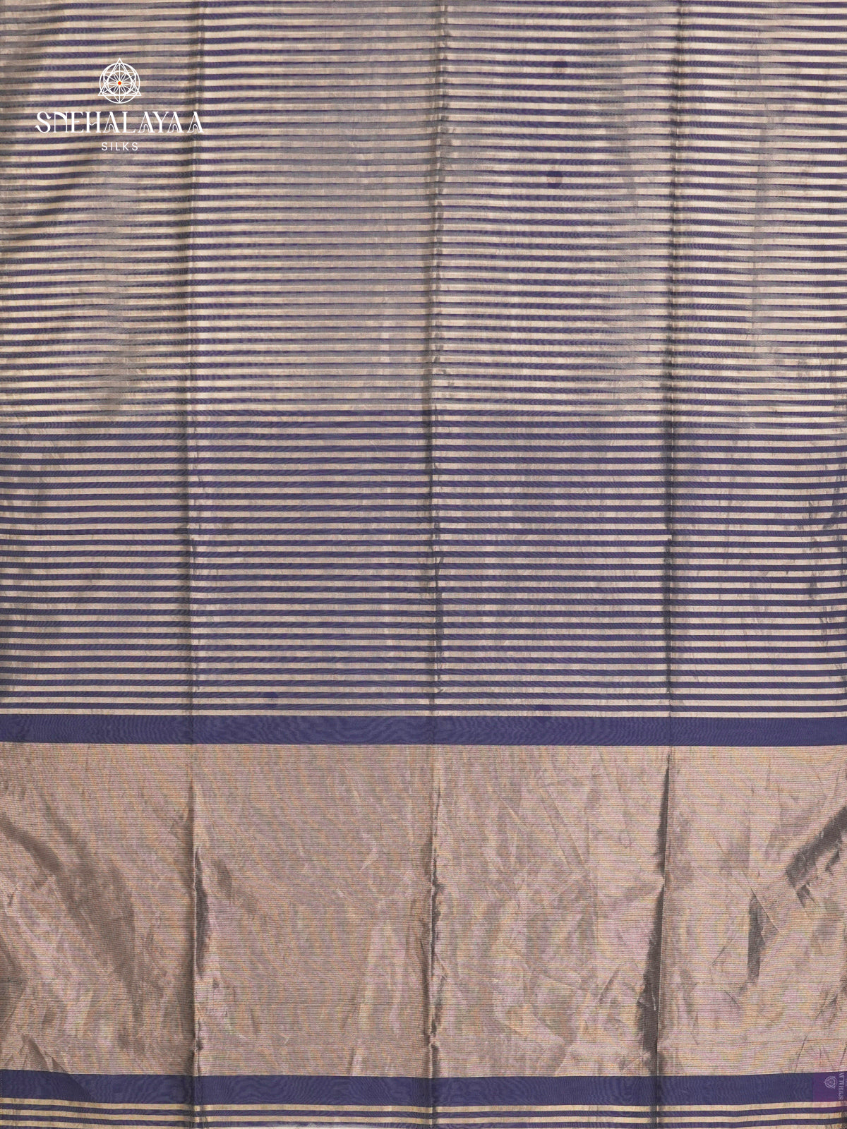 Navy Blue Maheshwari Silk Cotton Saree