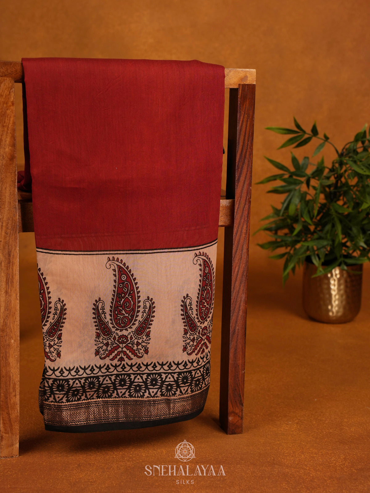 Red Chanderi Saree
