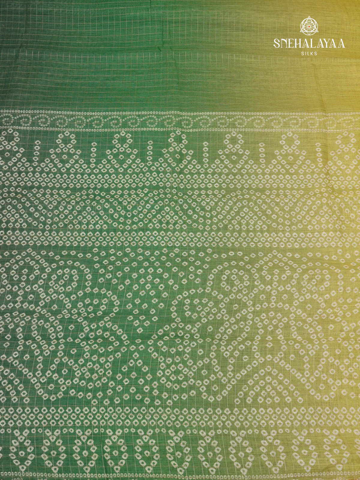Bottle Green Linen Saree