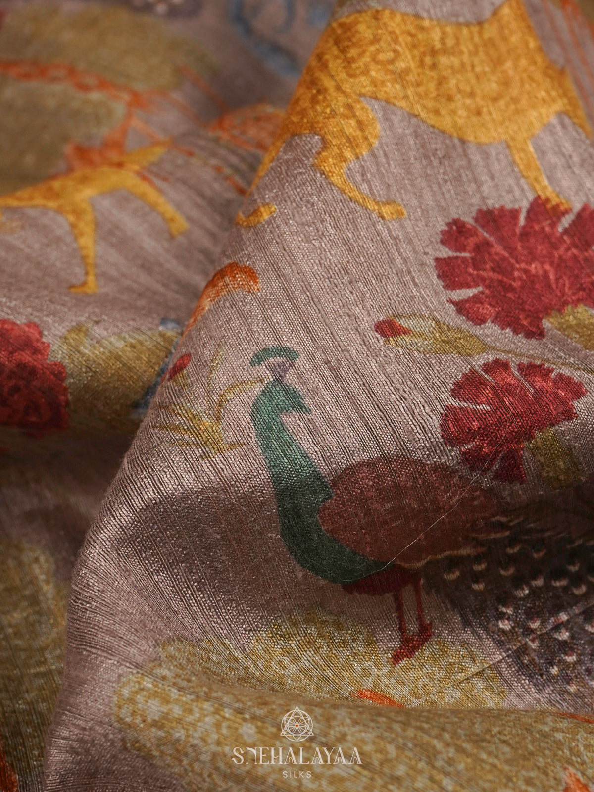 Grey Matka Tussar Saree