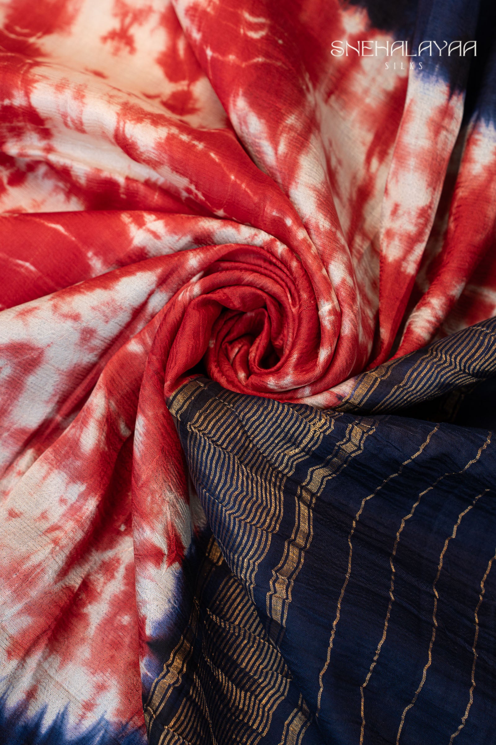 Red Semi Mangalgiri Silk Cotton Saree