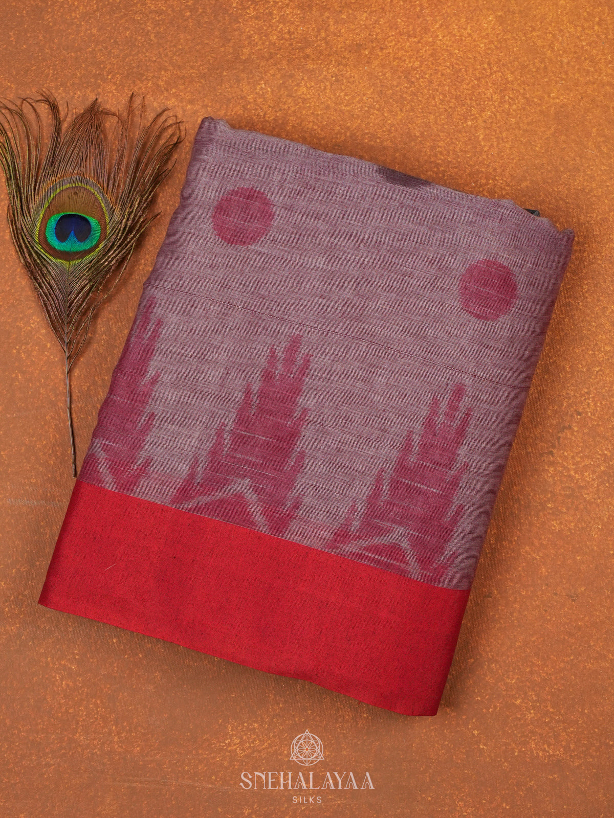 Purple Sambalpuri Cotton Saree