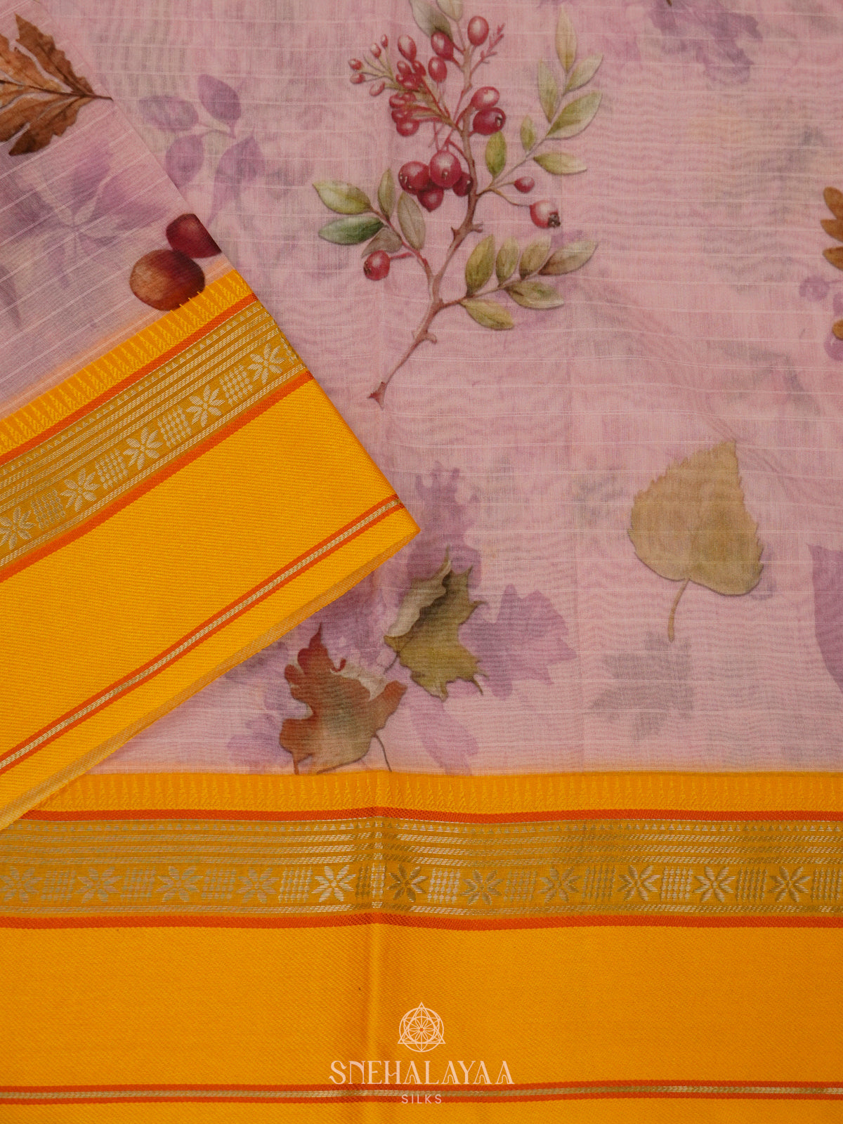 Pale Pink Chanderi Saree
