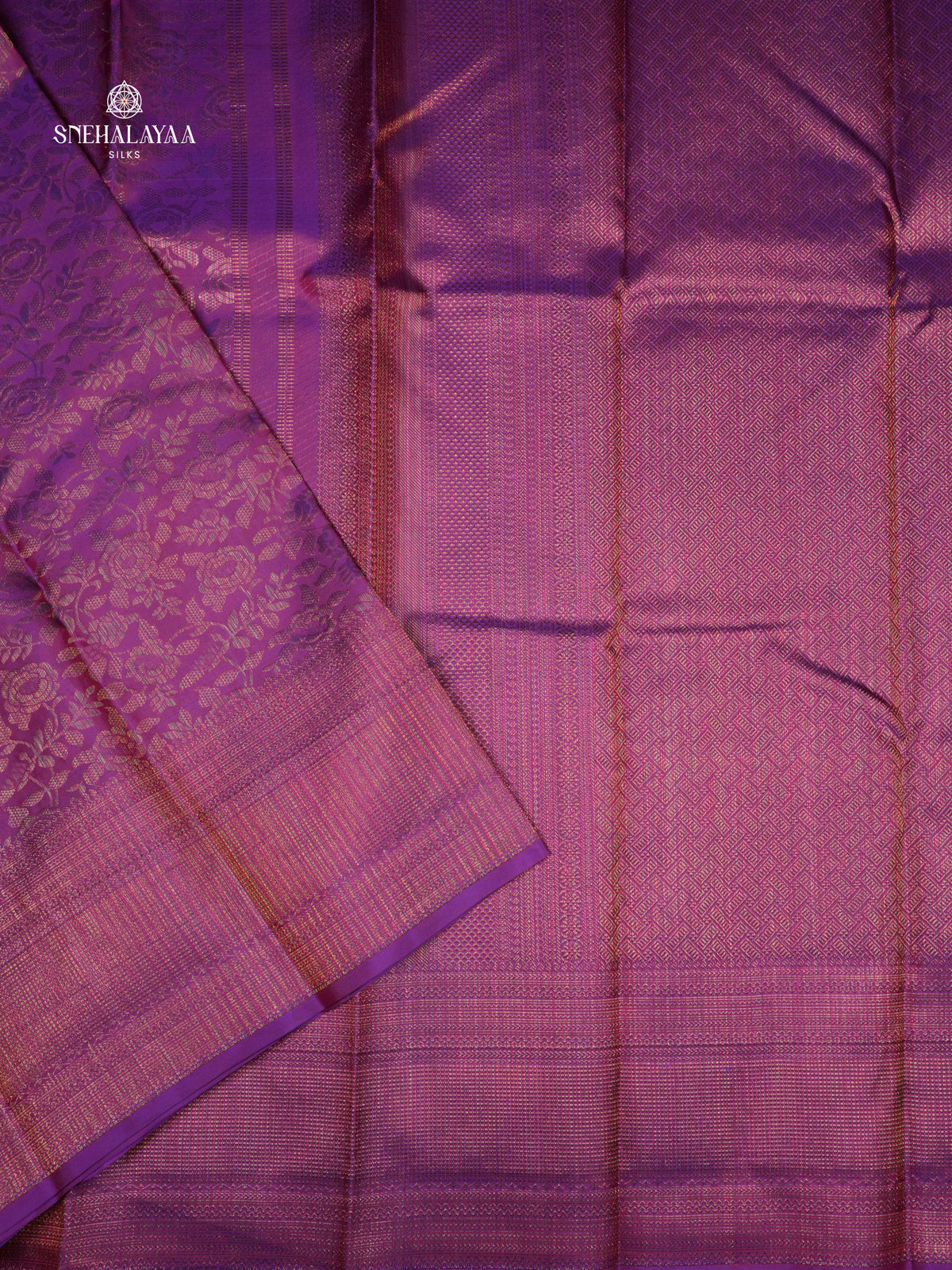 Purple Kanjivaram Silk Saree