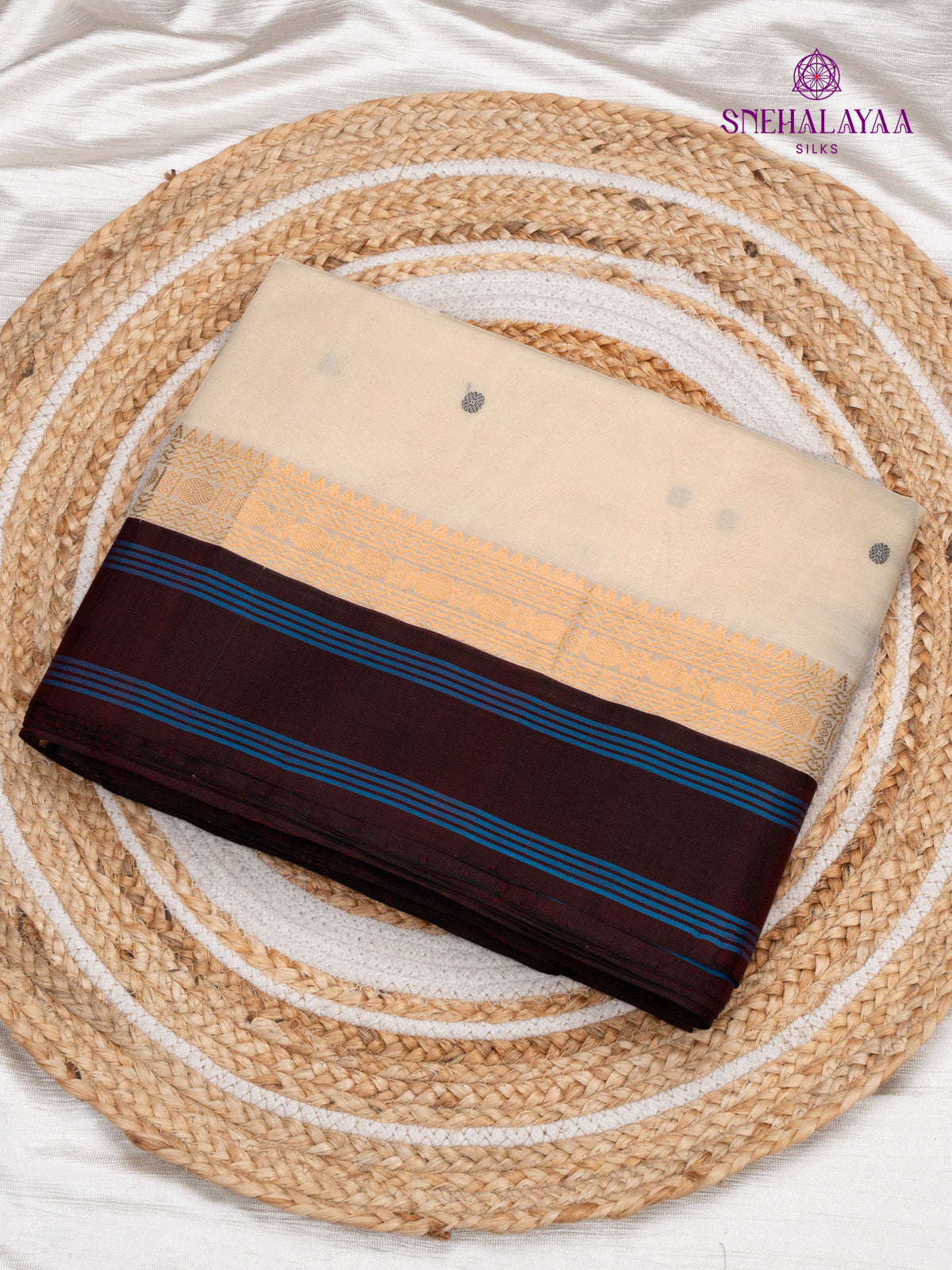 Sandal Kanchi Silk Cotton Saree