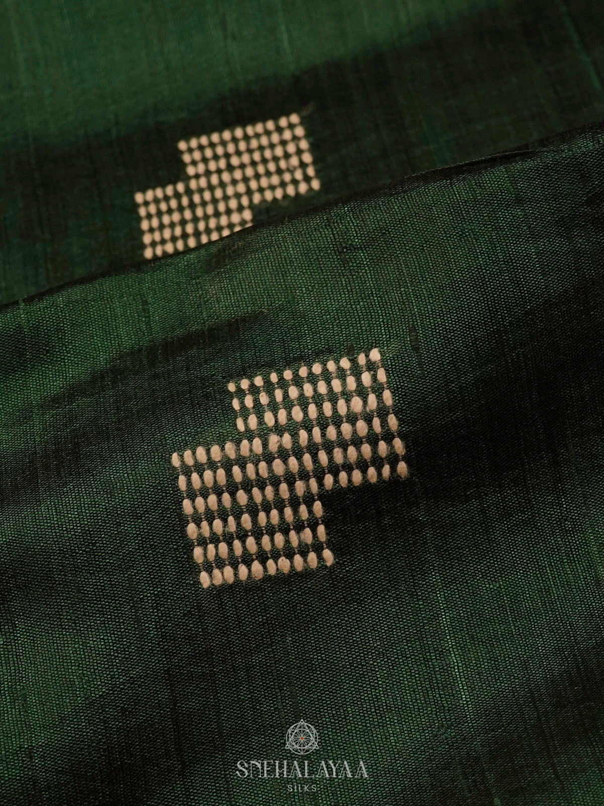 Forest Green Tussar Saree