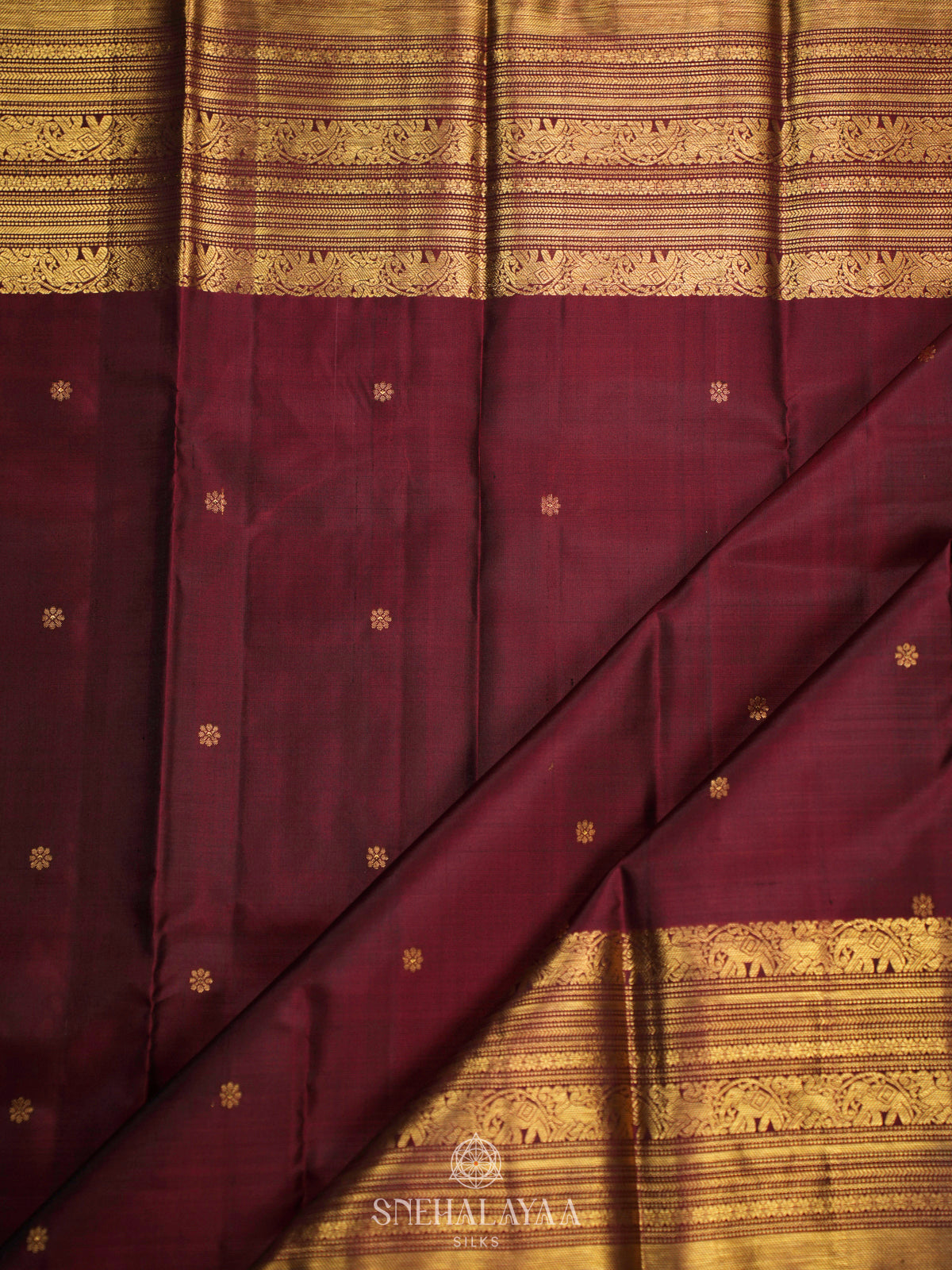 Brown Kanjivaram Silk Saree