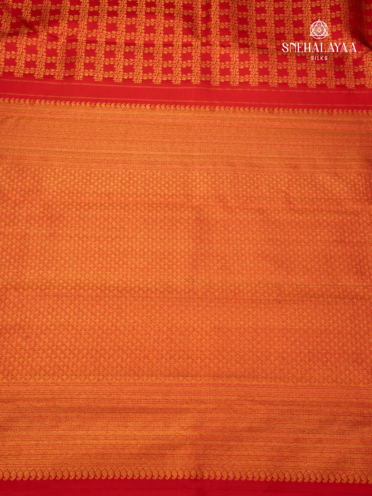Rust Orange Kanjivaram Silk Saree