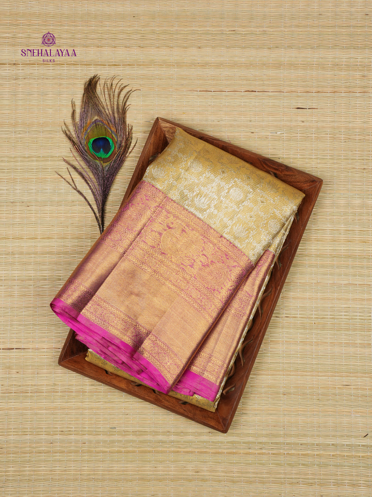 Gold Kanjivaram Silk Saree