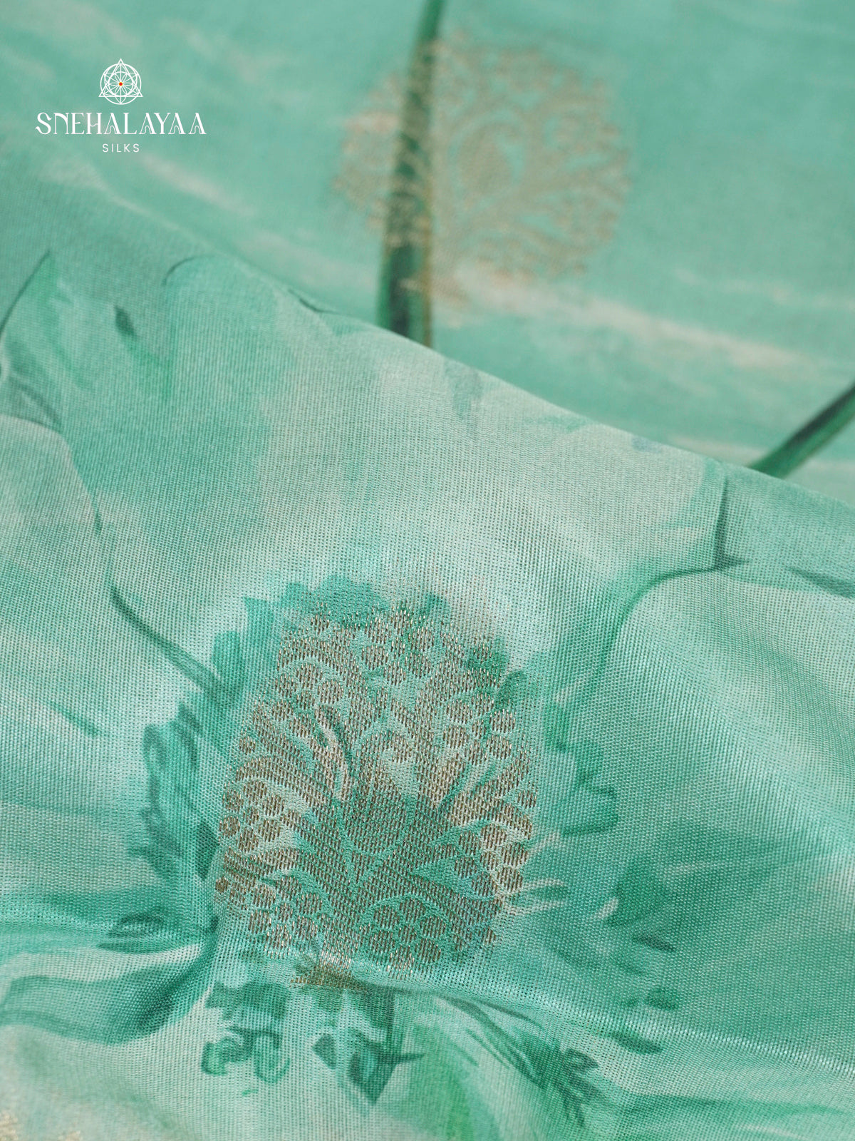 Teal Dola Silk Saree
