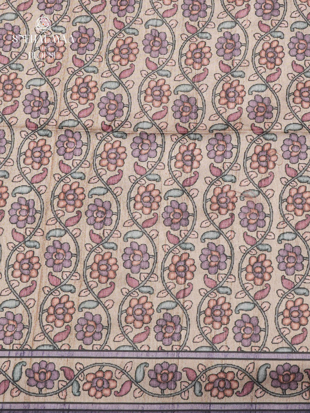 Grey Tussar Embroidery Saree