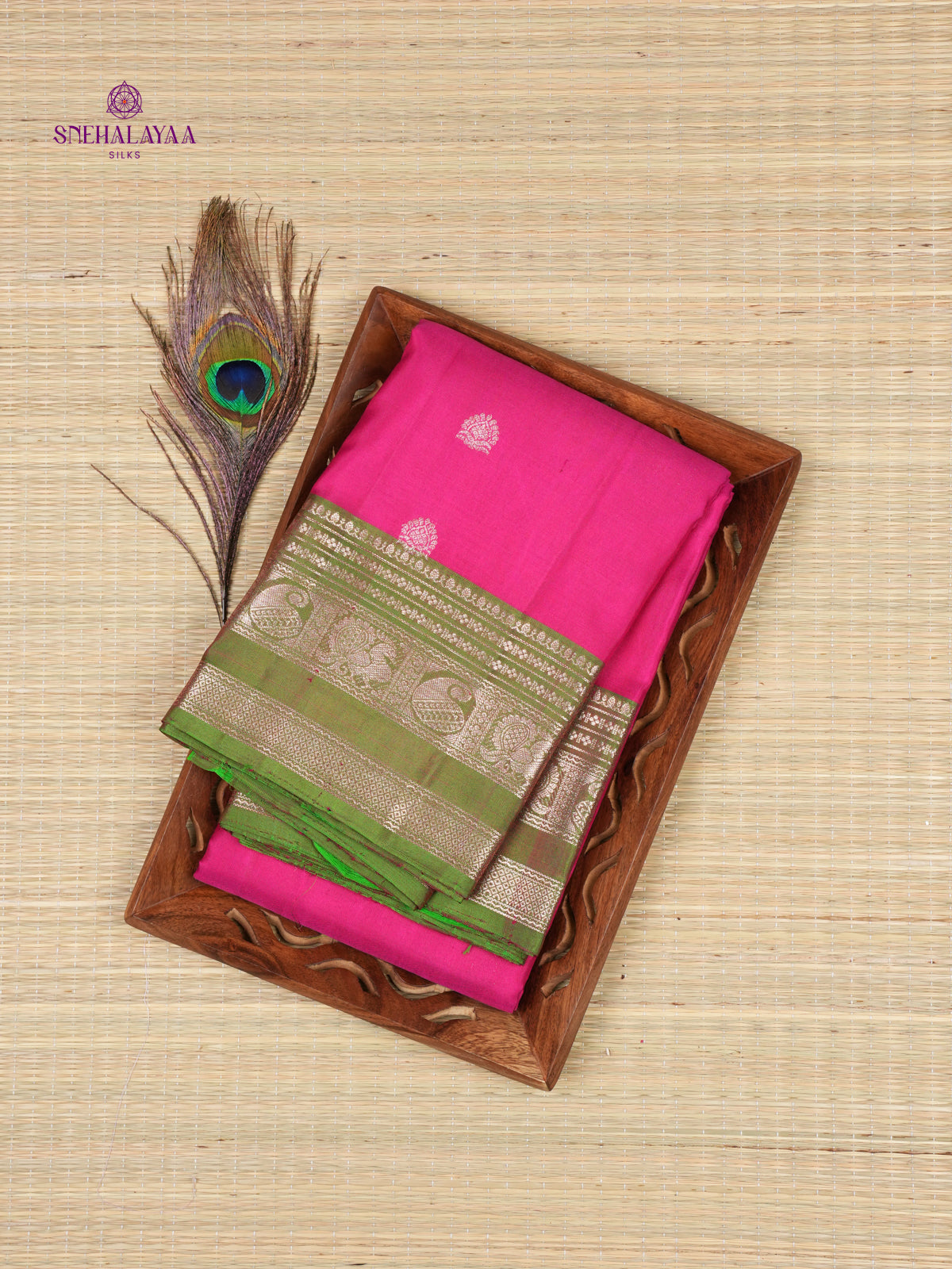 Rani Pink Kanjivaram Silk Saree