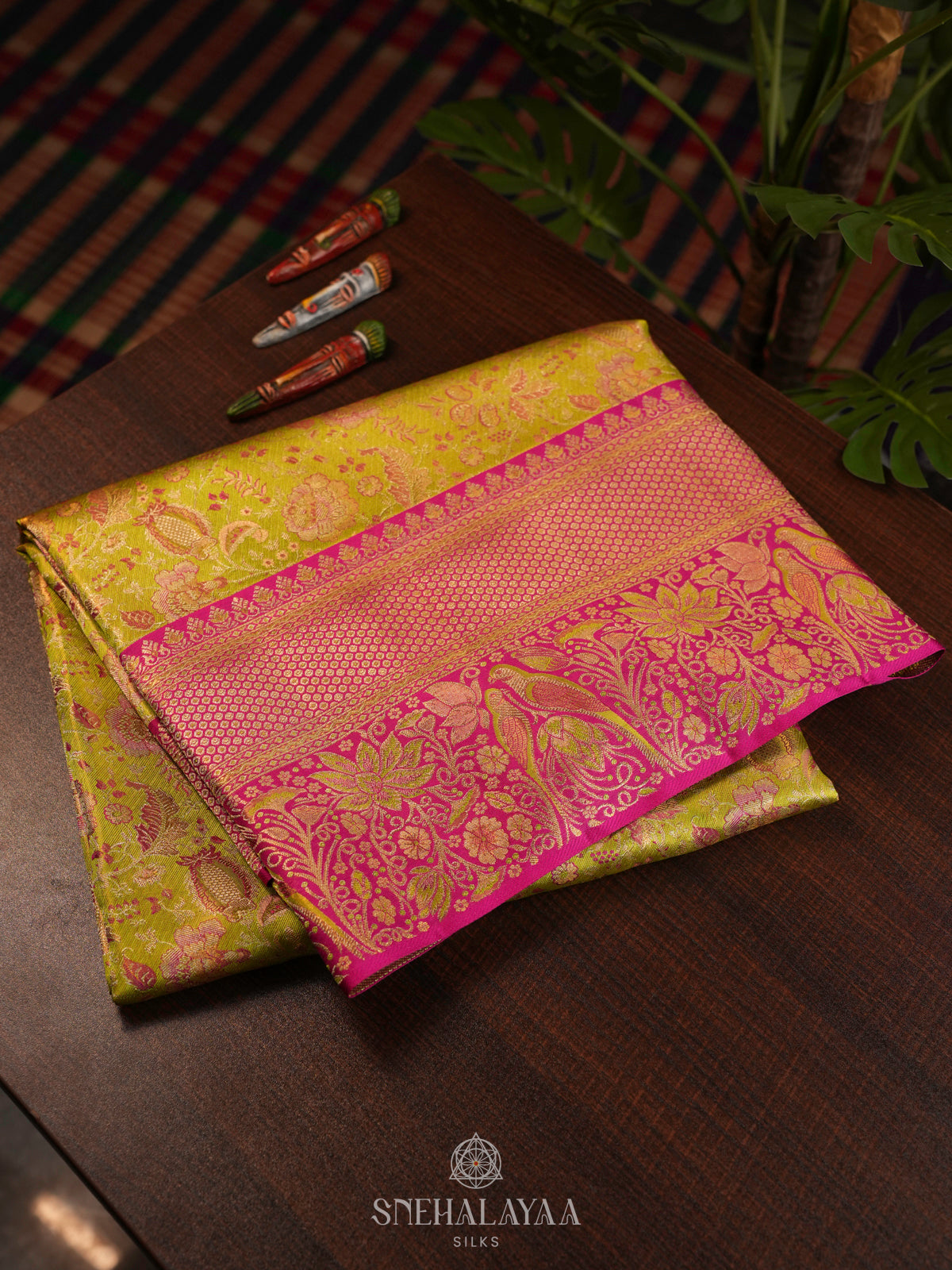 Pista Green Kanjivaram Silk Saree