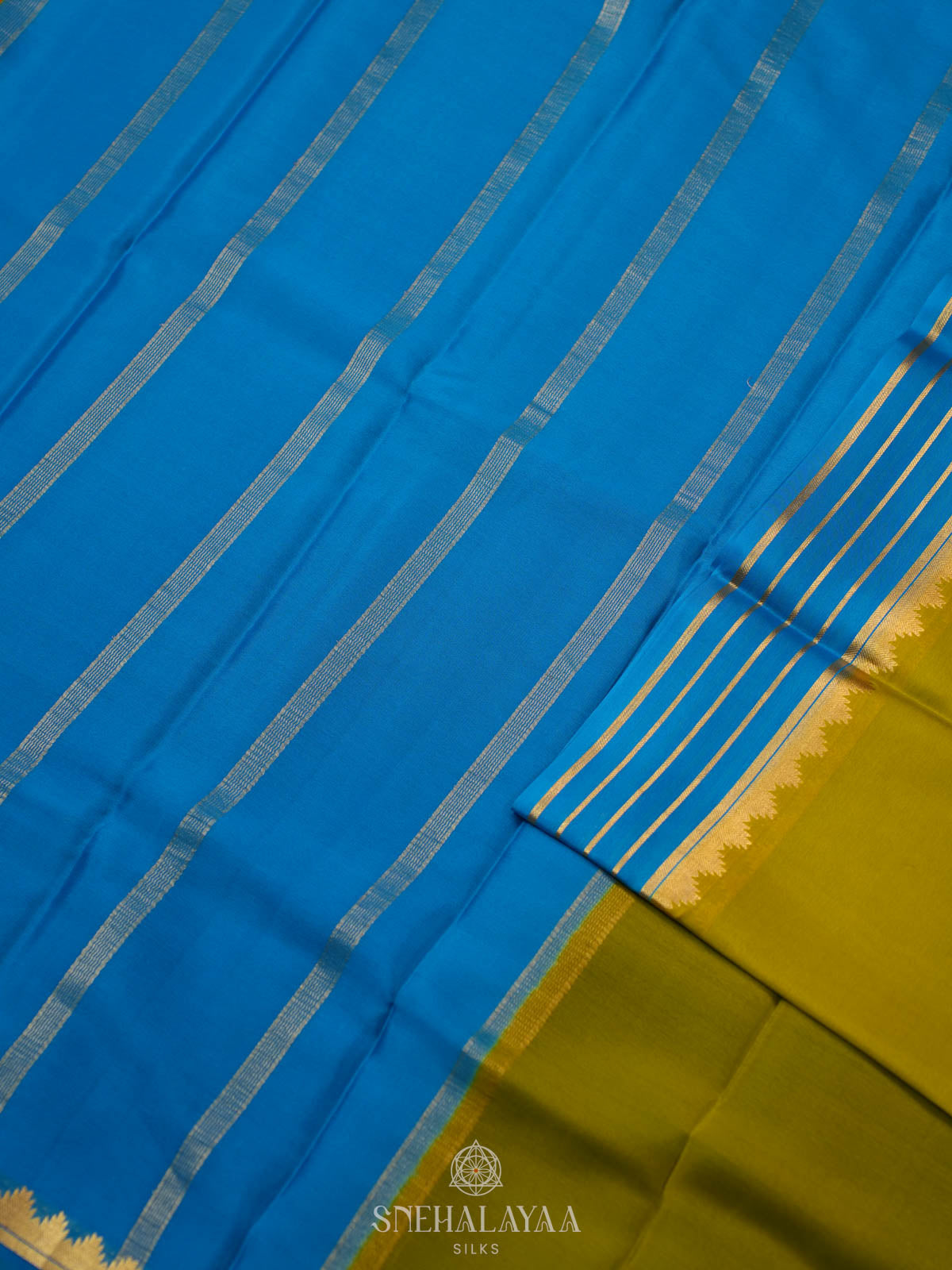 Mustard Yellow Mysore Silk Saree