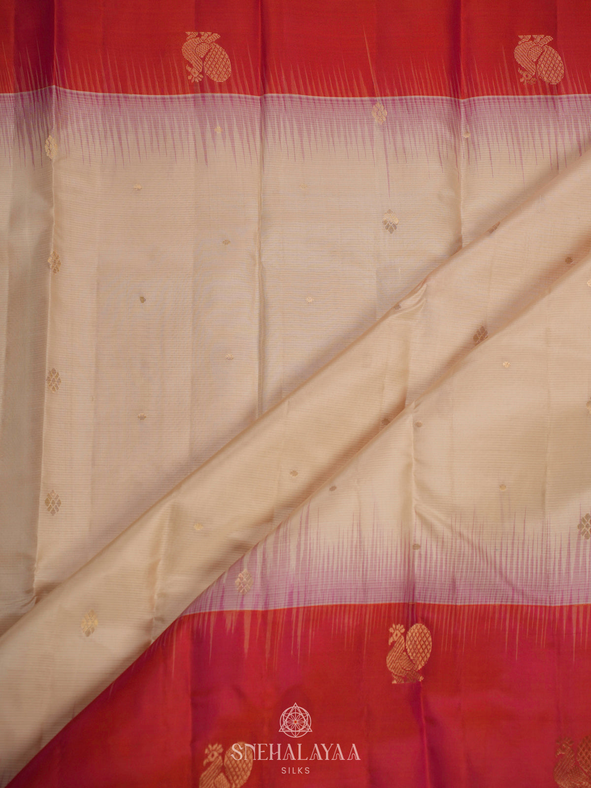 White Kanjivaram Silk Saree