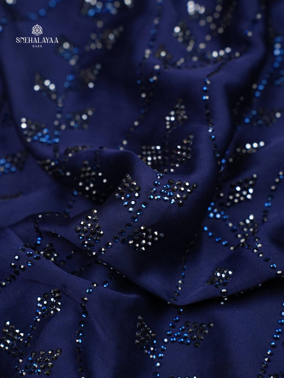 Navy Blue Designer Saree
