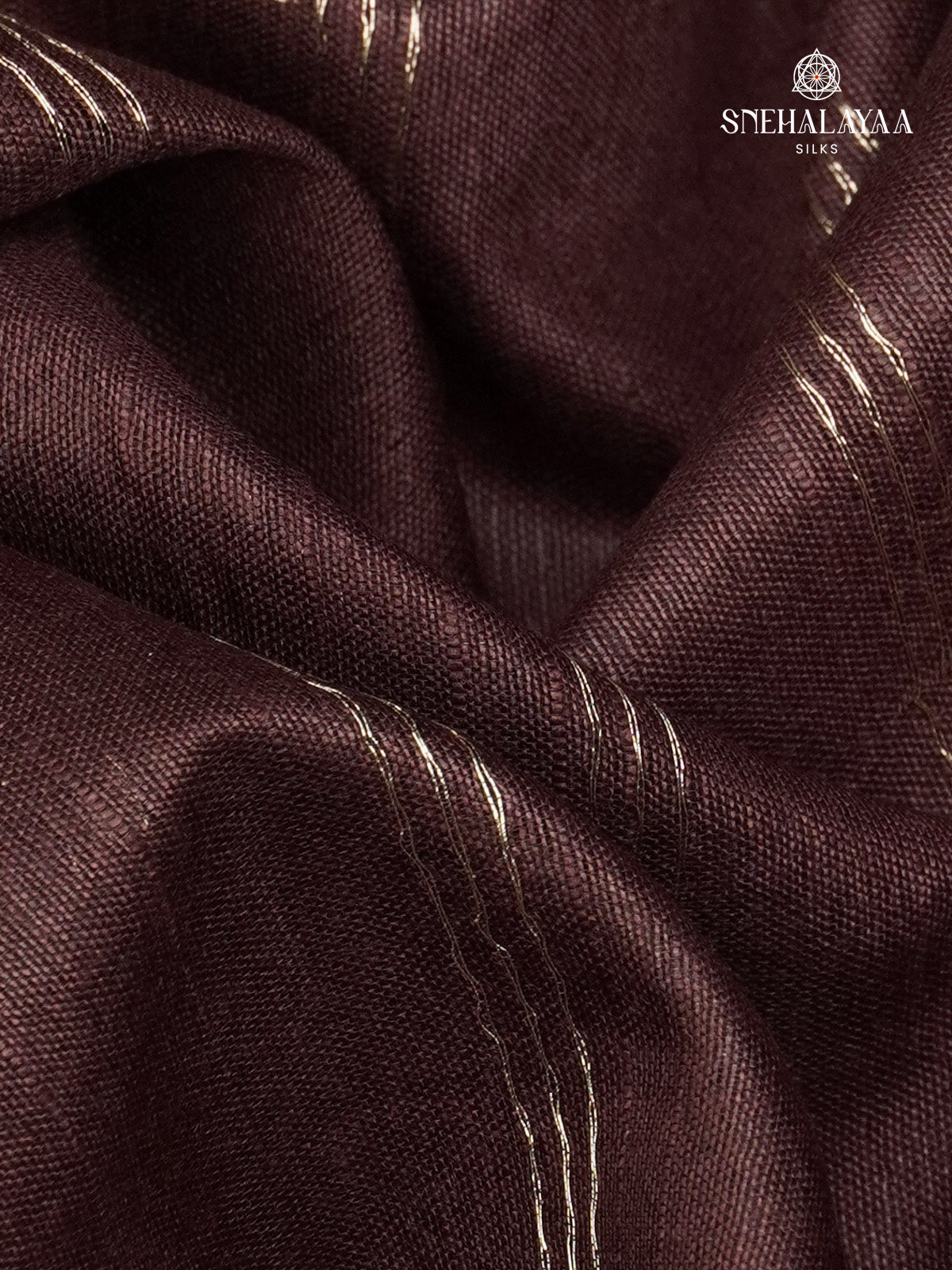 Brown Bamboo Silk Saree