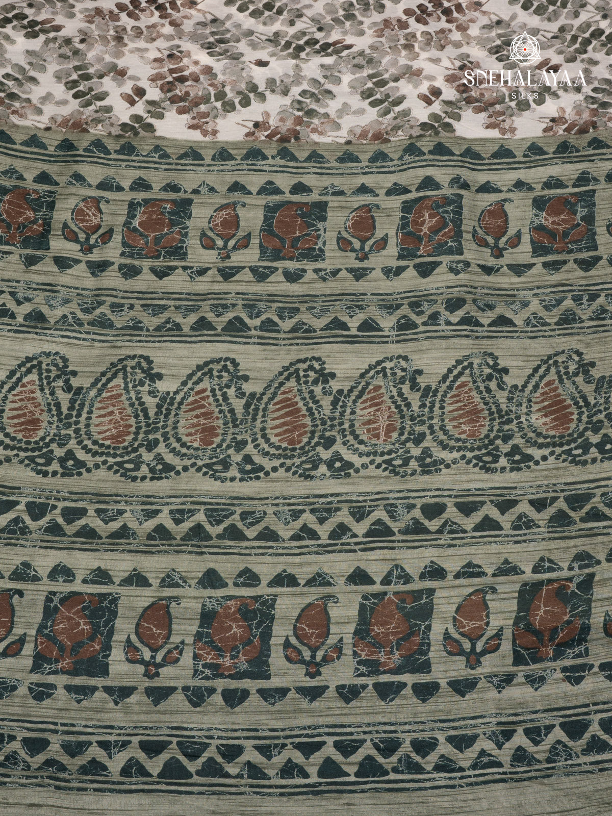 Off White Dola Silk Saree