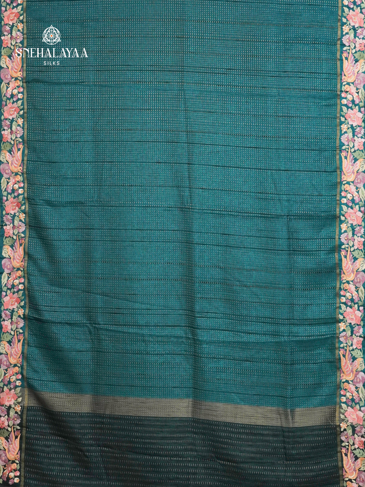 Peacock Munga Tussar Embroidery Saree