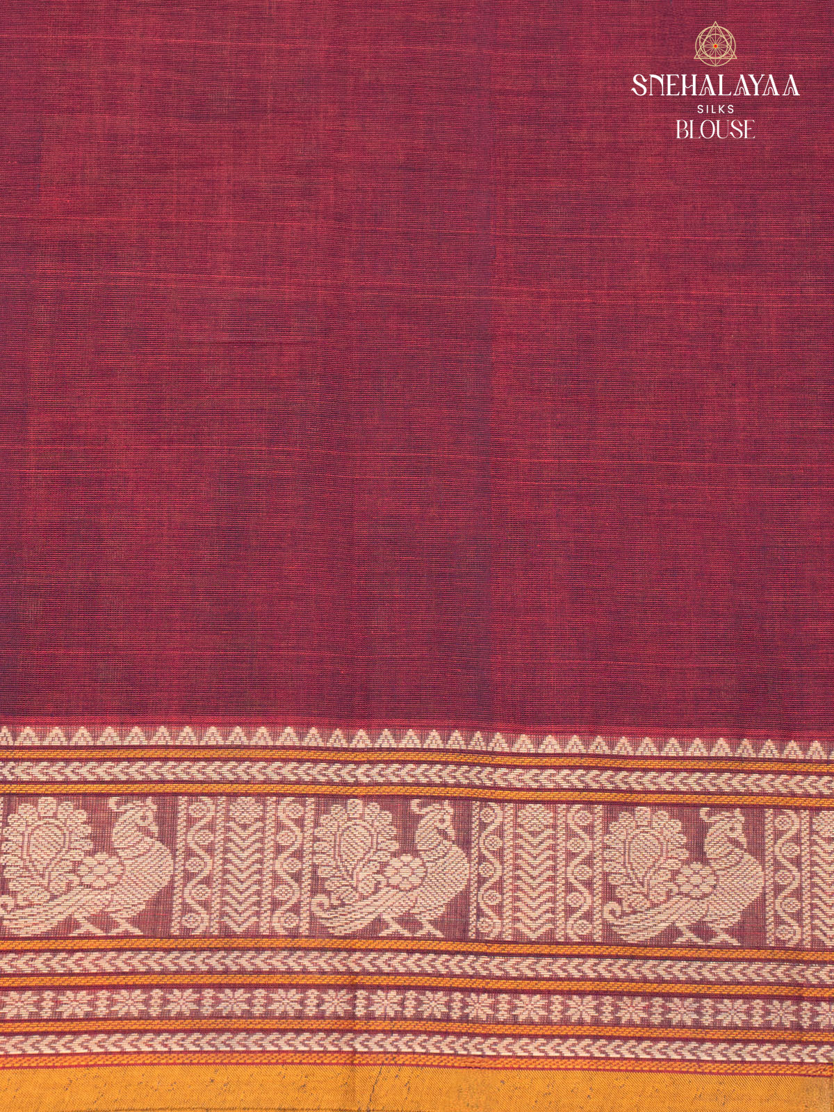 Maroon Kanchi Cotton Saree