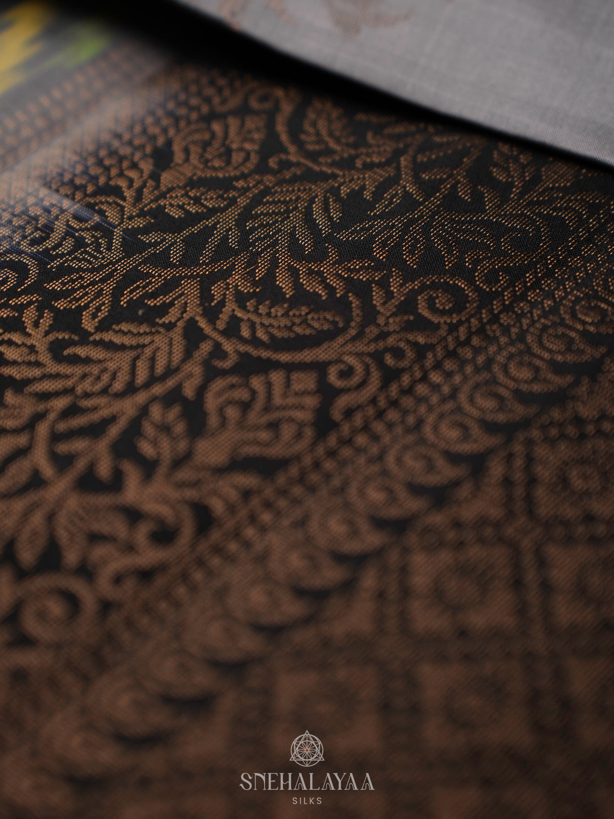 Grey Ikat Soft Silk Saree